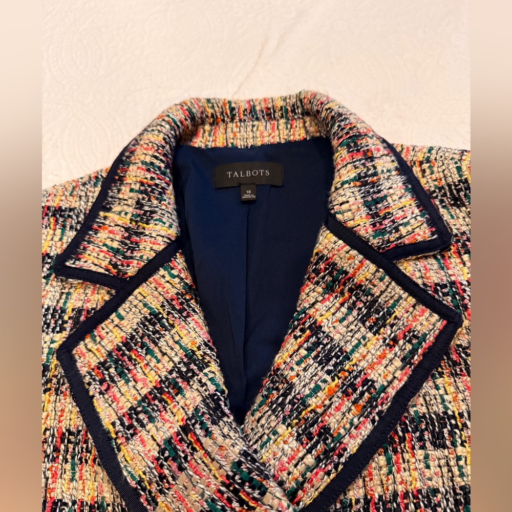 Talbots Colorful Tweed Jacket - Picture 2 of 3